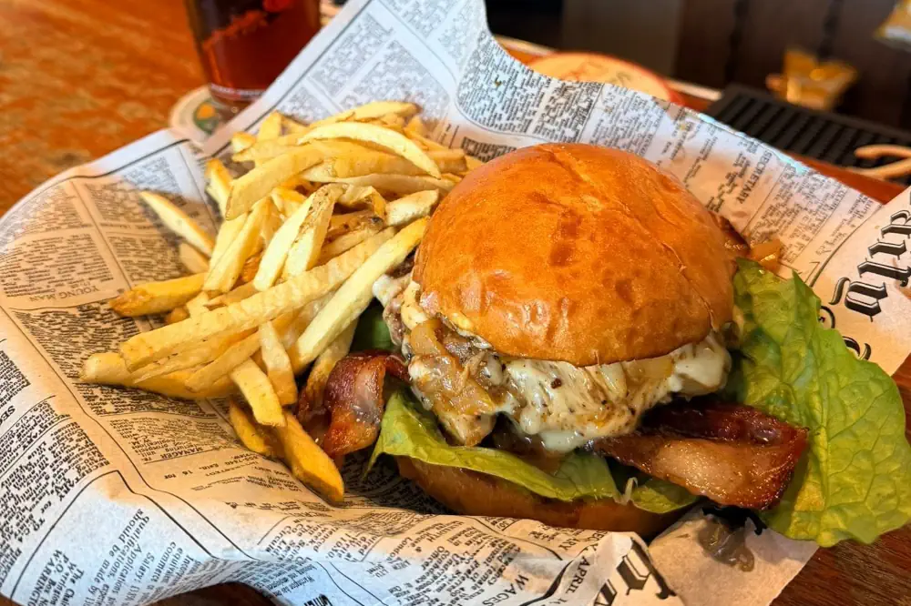 Big burgers at Sundown Saloon and Campground
