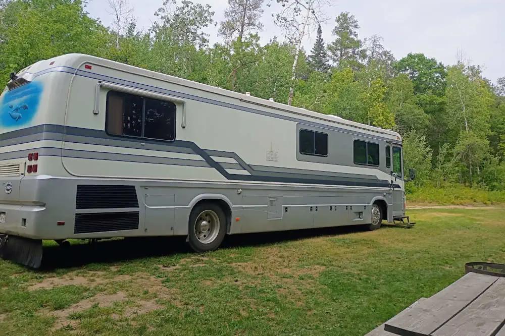 Quiet campsite at Green Valley Resort in Nevis MN